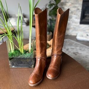 Matisse Lariat Brown Distressed Leather Equestrian Boots